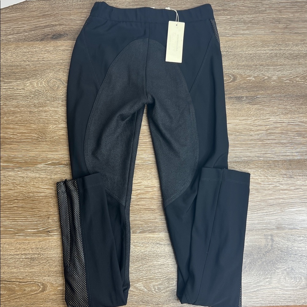 BCBGMAXAZRIA Runway Black Mesh Panel Leggings | Size S | NWT - Picture 2 of 10